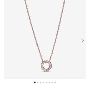 Pandora Logo Pavé Circle Collier Necklace
